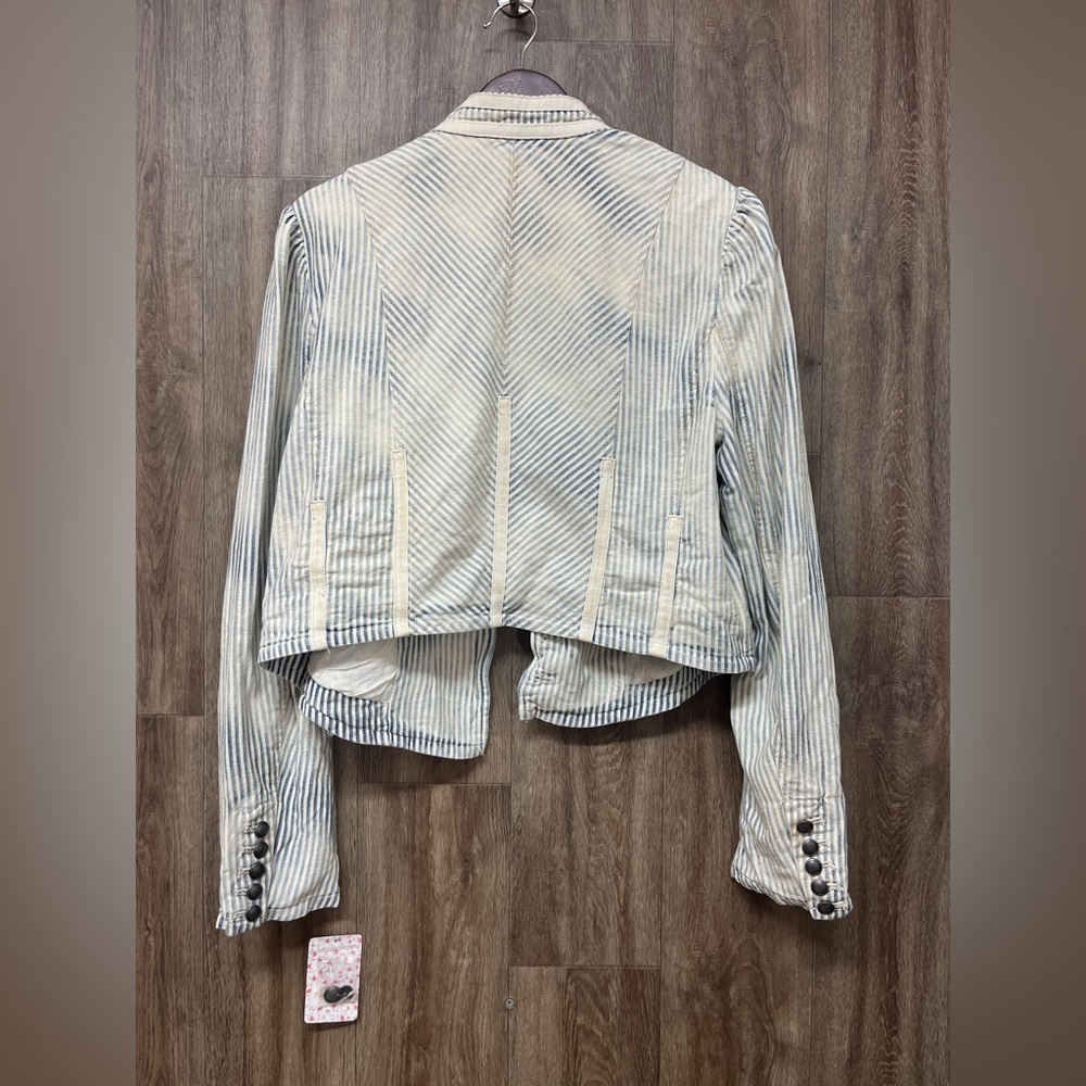 Free People Bleached Out Indigo Button Down Jacket - Picture 3 of 12